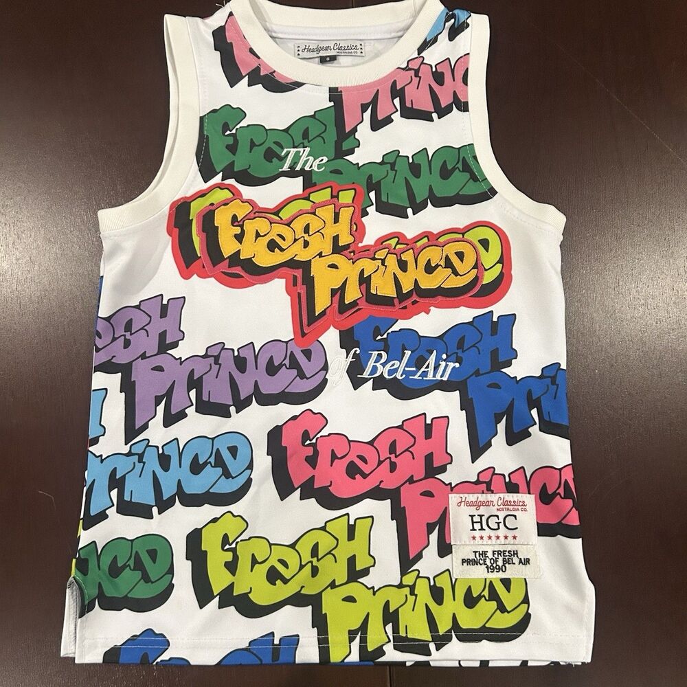 Headgear Classics Y2K Fresh Prince of Bel-Air Small Youth Basketball Jersey